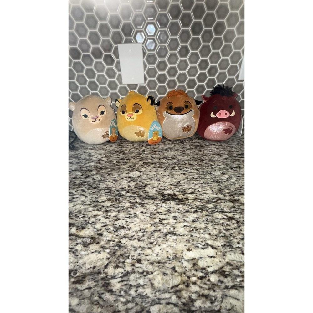 Lion King Squishmellow Set Of 4 Nala, Pumbaa, Simba, And Timon Box B